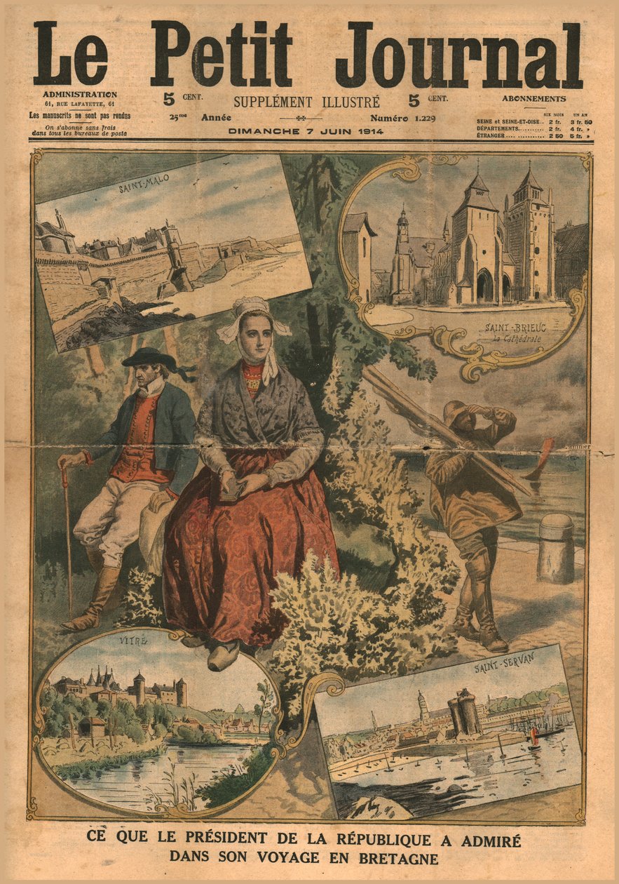 ما أعجب به الرئيس خلال رحلته إلى بريتاني ، 1914. بواسطة غير معروف