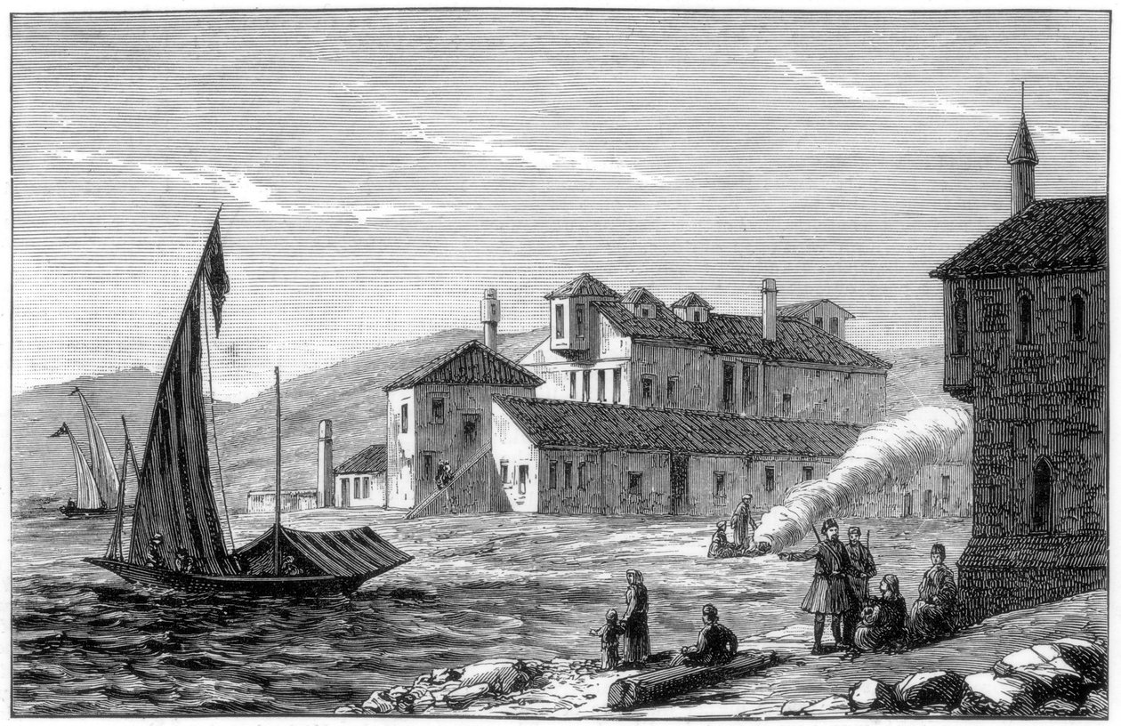 حيث توفي اللورد بايرون ، ميسولونغي ، اليونان ، 1888 بواسطة غير معروف