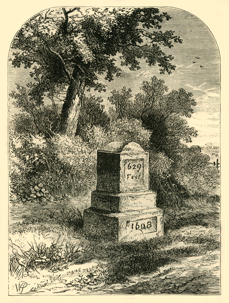 Whittingtons Stone في عام 1820 ، c1876. بواسطة غير معروف