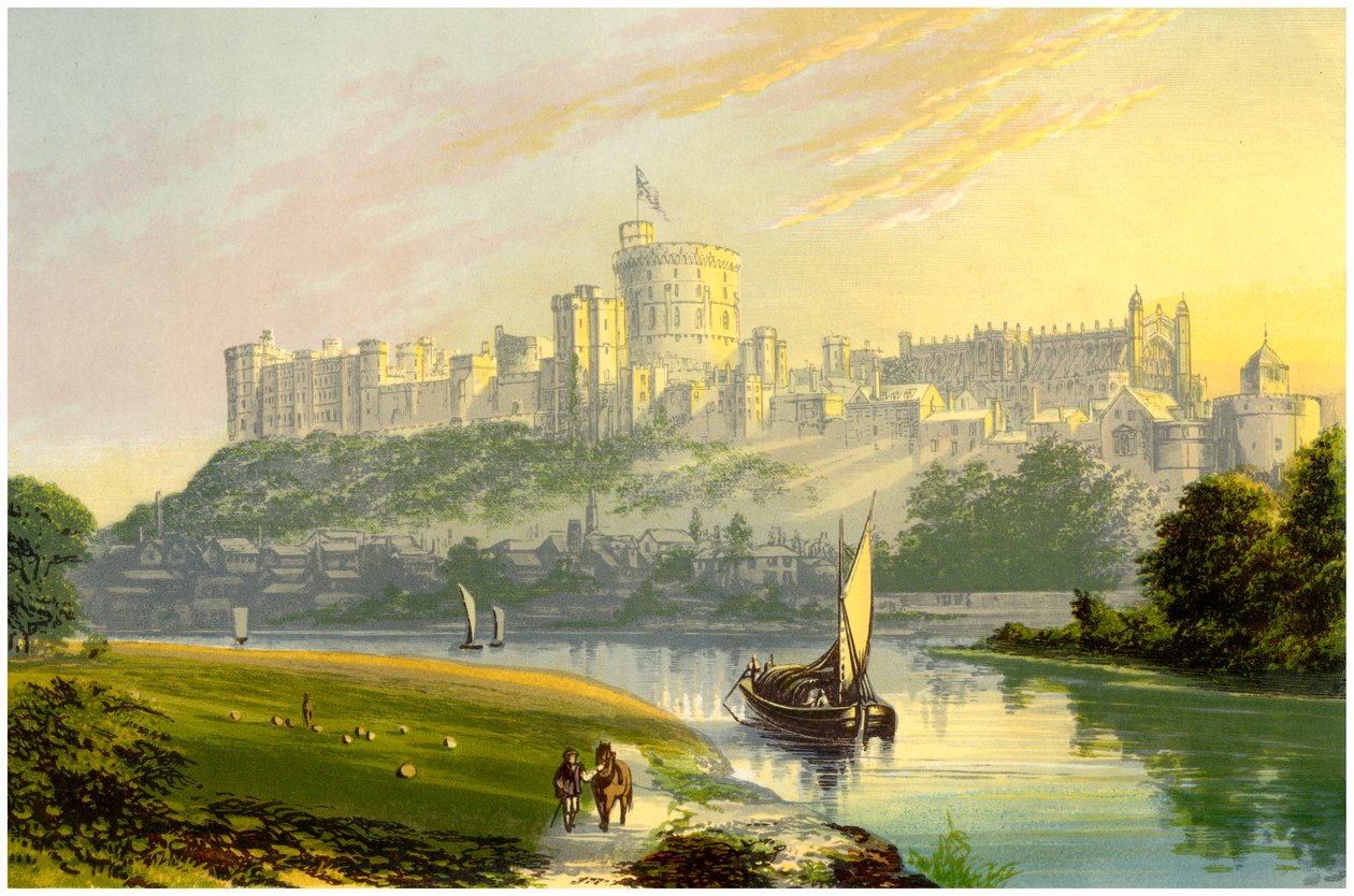 قلعة وندسور ، بيركشاير ، المقر الملكي ، c1880 بواسطة غير معروف
