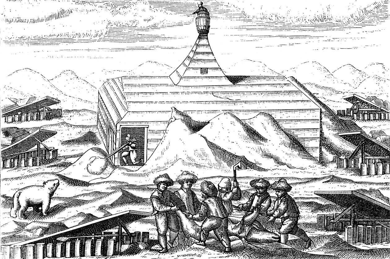 أرباع الشتاء في رحلة ويليم بارنتس إلى القطب الشمالي ، 1596-1597 بواسطة غير معروف
