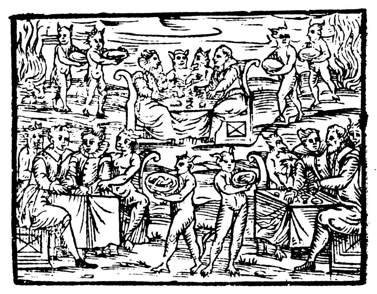 السحرة والسحرة يحتفلون في السبت ، 1608 بواسطة غير معروف