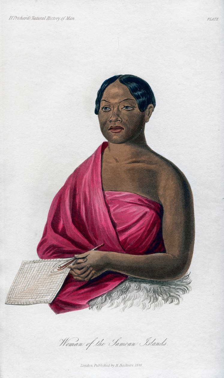 امرأة من جزر ساموا ، 1848 بواسطة غير معروف