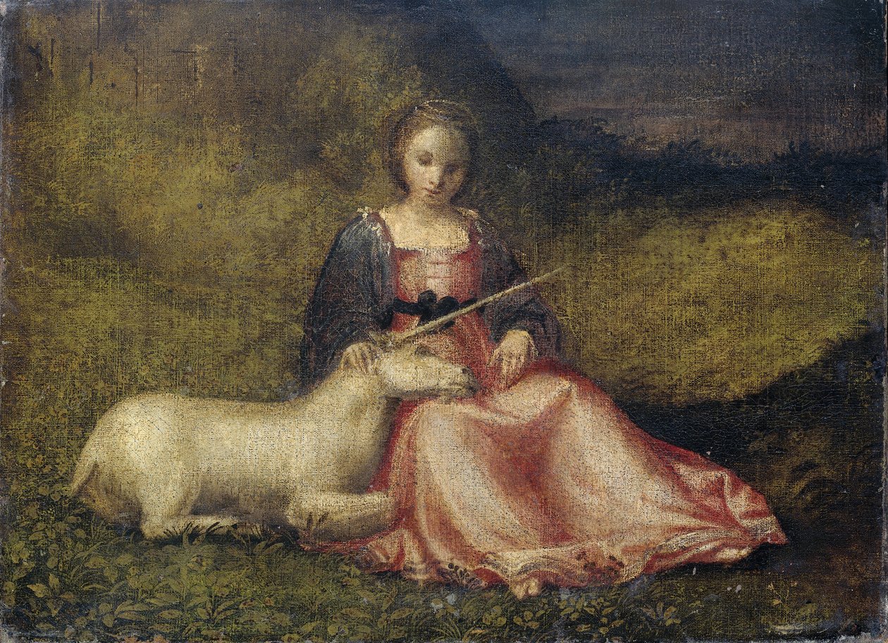 امرأة مع يونيكورن ، ج. 1510 بواسطة غير معروف
