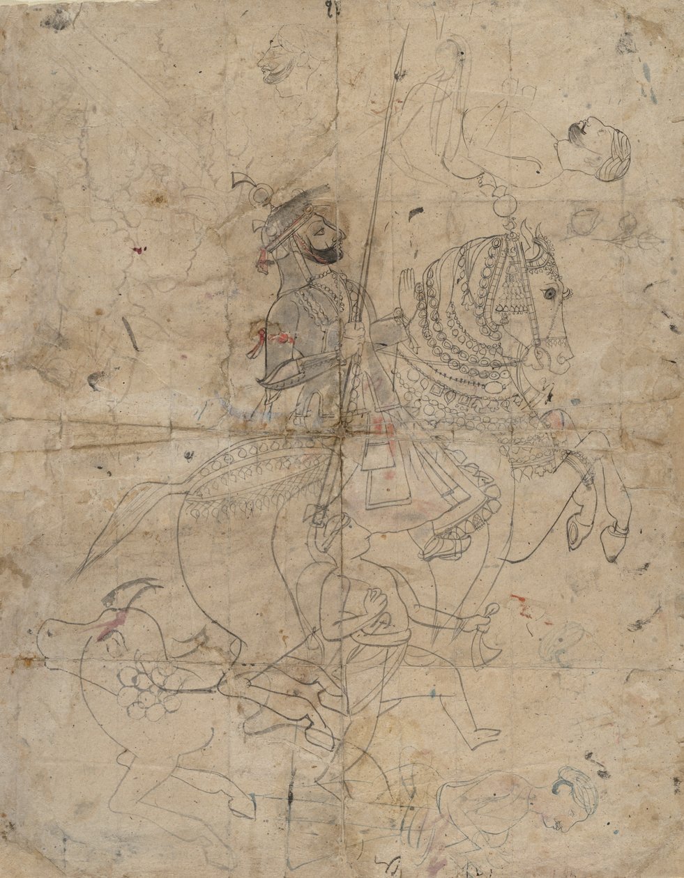 عبادة وجه بريجناثجي وسفاميني ، ظهر صورة الفروسية ، كاليفورنيا. 1800. بواسطة غير معروف