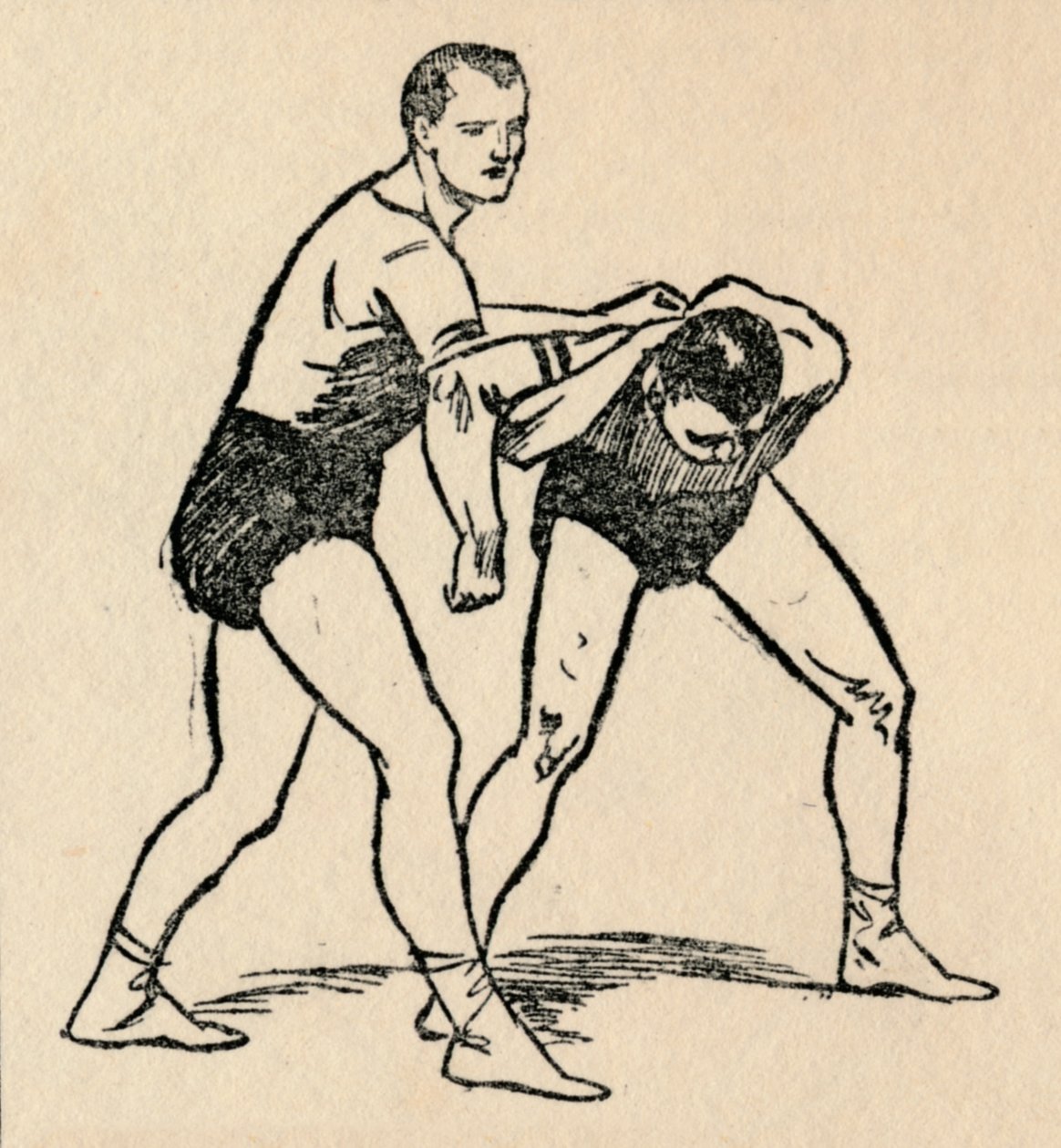 مصارعة 1912 بواسطة غير معروف