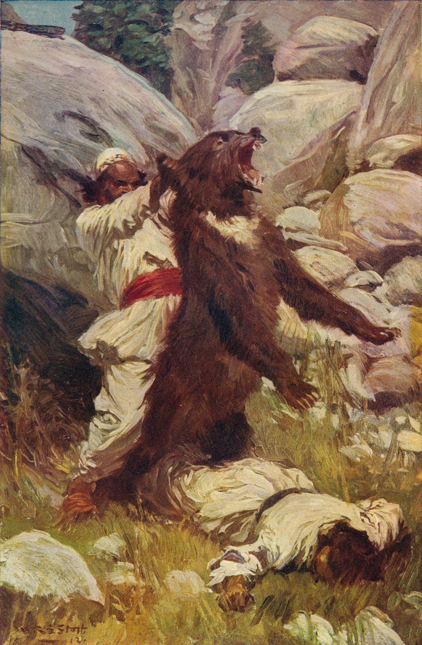 مصارعة دب ، c1912 بواسطة غير معروف