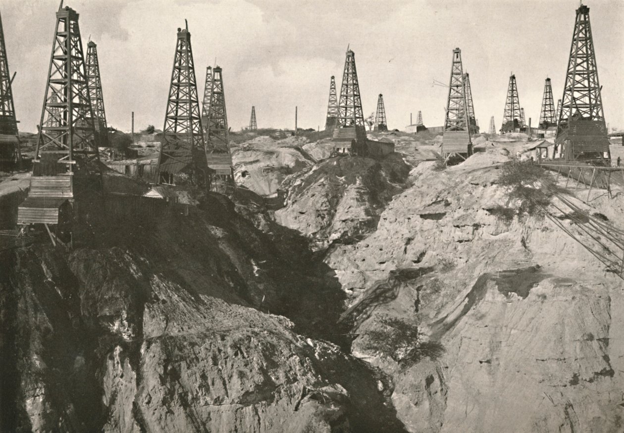 ينان يونغ آبار النفط ، 1900. بواسطة غير معروف