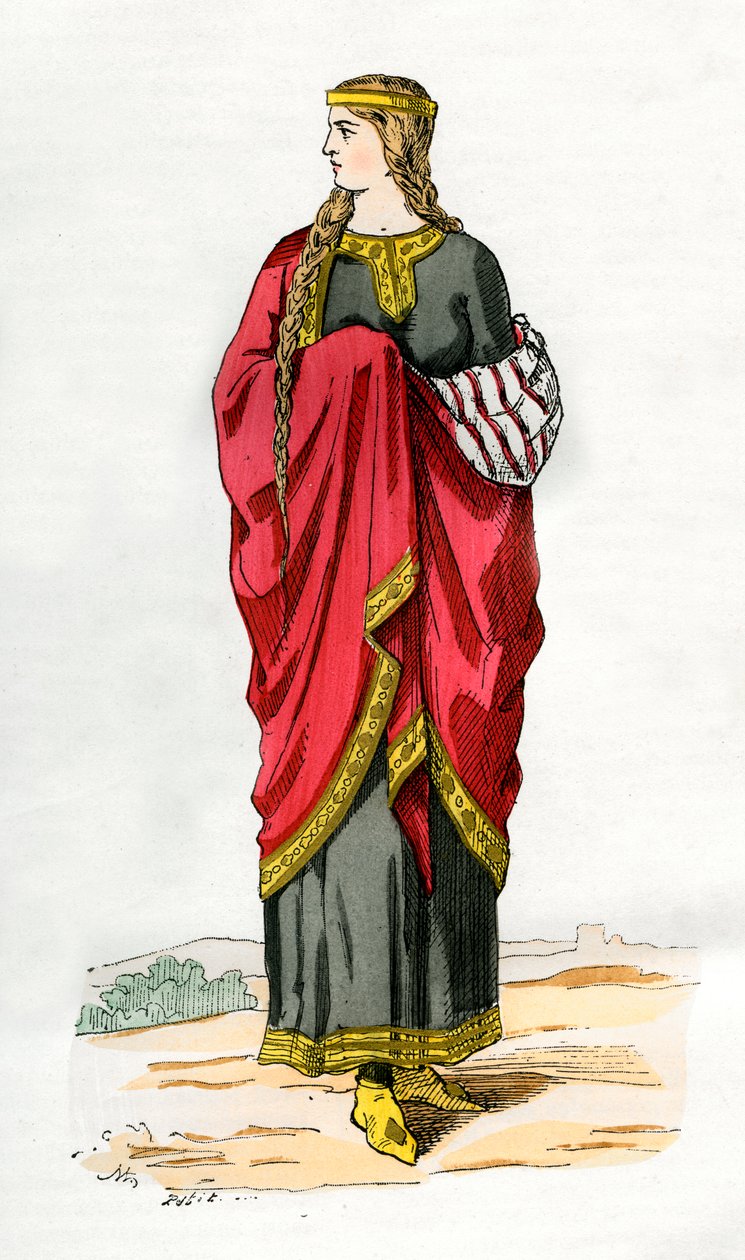 امرأة شابة من سلالة كارولينجيان الراحلة ، c990 1882-1884 بواسطة غير معروف