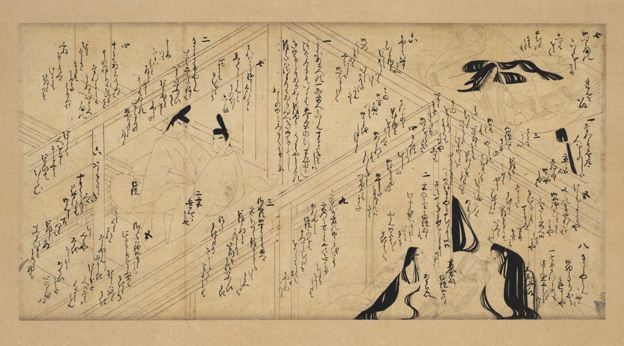 Yujo Monogatari Emaki ، 1336-92. بواسطة غير معروف