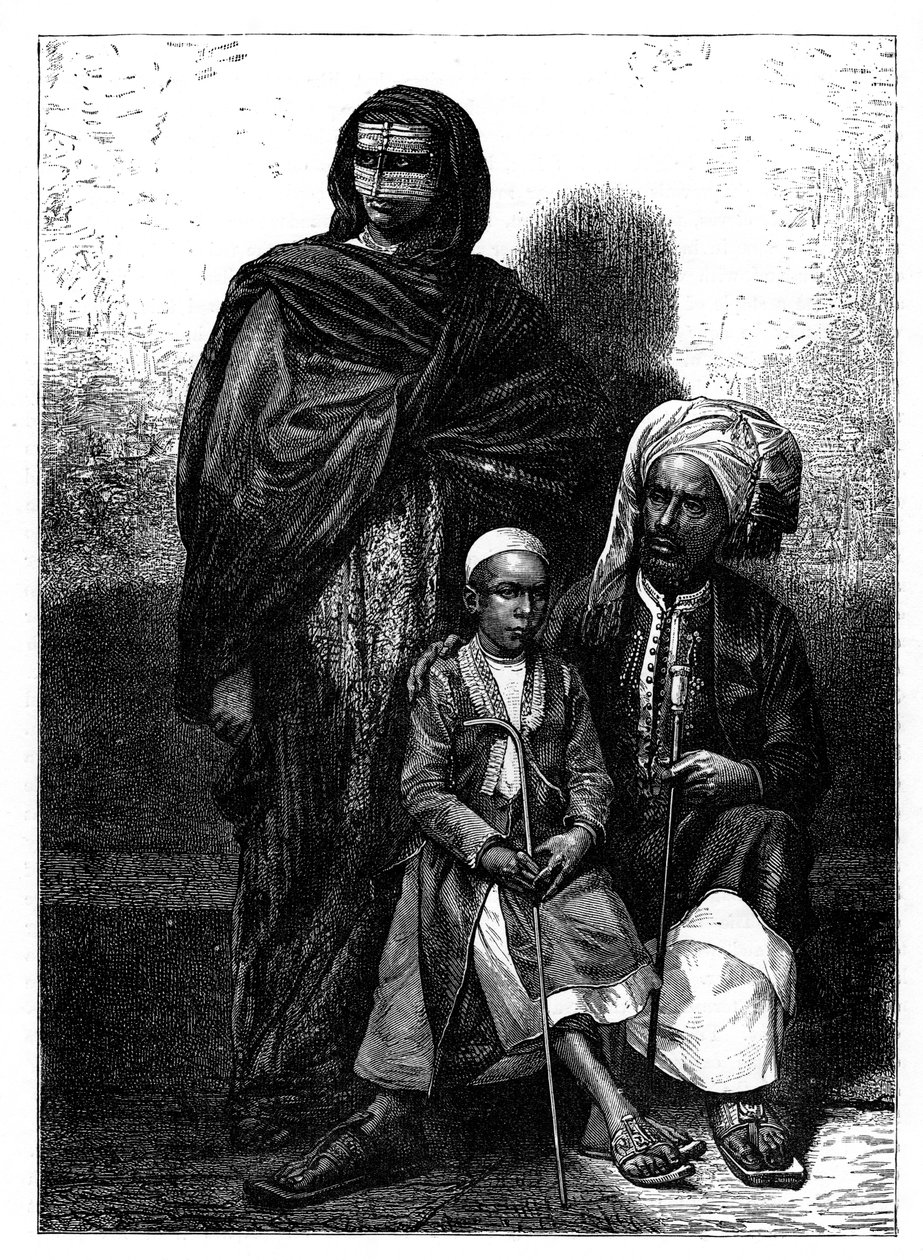 عائلة عرب زنجبار ، c1890 بواسطة غير معروف
