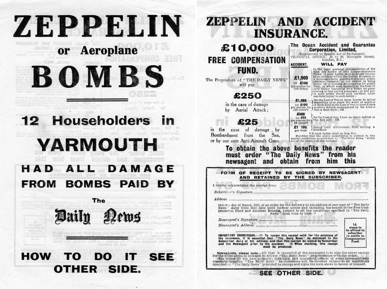 إعلان Zeppelin والتأمين ضد الحوادث ، 1910 بواسطة غير معروف