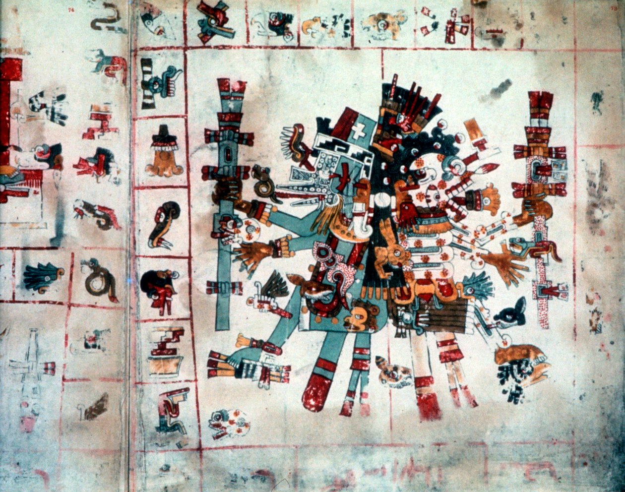 شكل زومورفيك من Codex Borgianus ، Mixtec ، المكسيك ما قبل كولومبوس ، c1400 بواسطة غير معروف