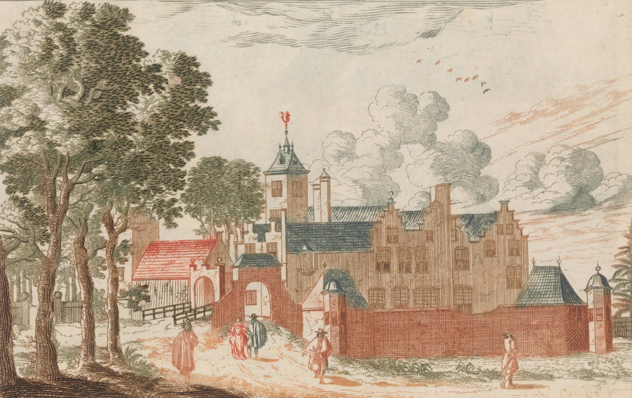 't Huis ter Nood' ، في: Tooneel Der Hoofdste Nederlands Huizen، En Lust Hoven، Naar T L ...، nd. بواسطة غير معروف