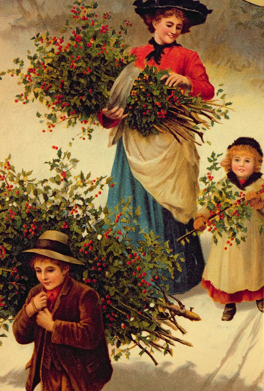 Carrying Home the Christmas Holly، Victorian (كتاب التوضيح) بواسطة غير معروف غير معروف