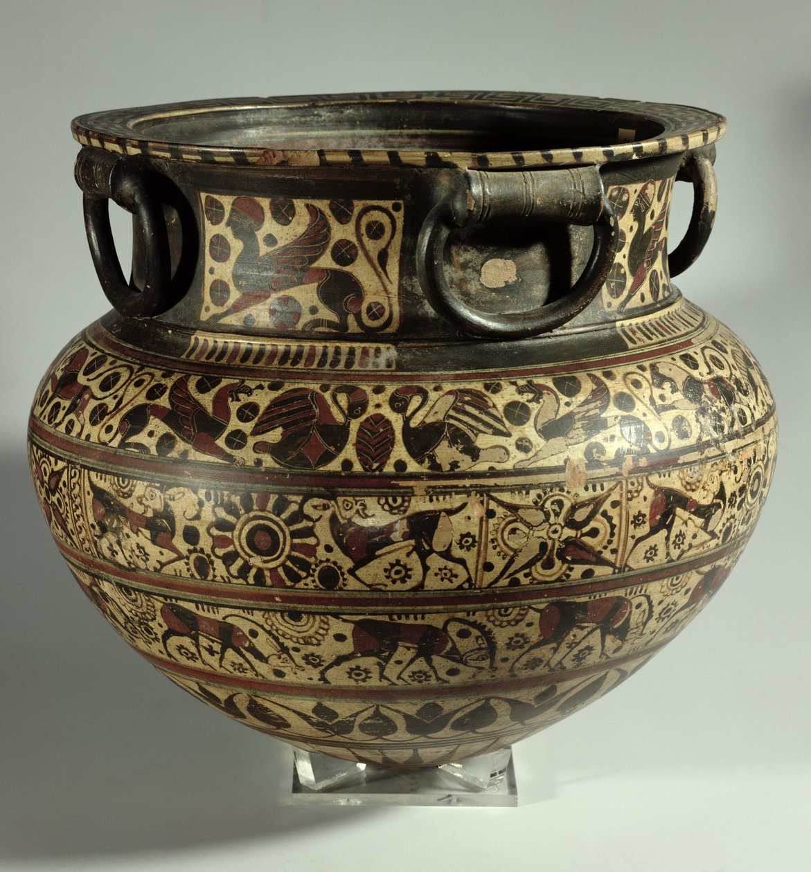 الديناصورات الشرقية اليونانية ، نمط الماعز البري الأوسط ، من Cerveteri ، c.615 قبل الميلاد (الفخار) بواسطة غير معروف غير معروف