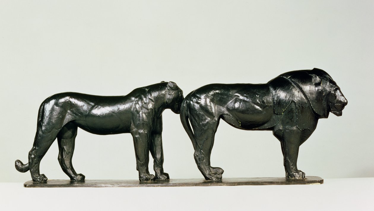 Lion and Lioness بقلم رامبرانت بوجاتي (1885-1916) بواسطة غير معروف غير معروف