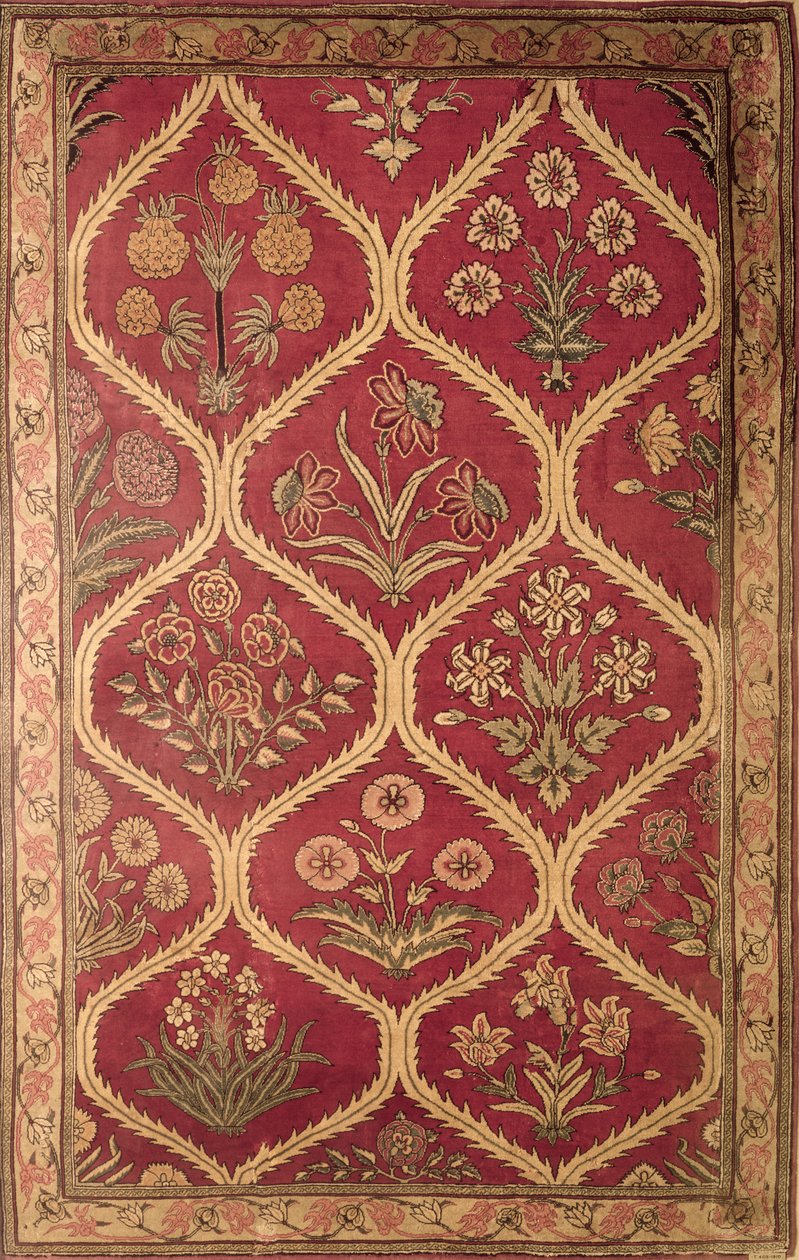 السجاد الفارسي أو التركي ، القرن السادس عشر السابع عشر (كومة صوفية على التفاف الحرير) بواسطة غير معروف غير معروف