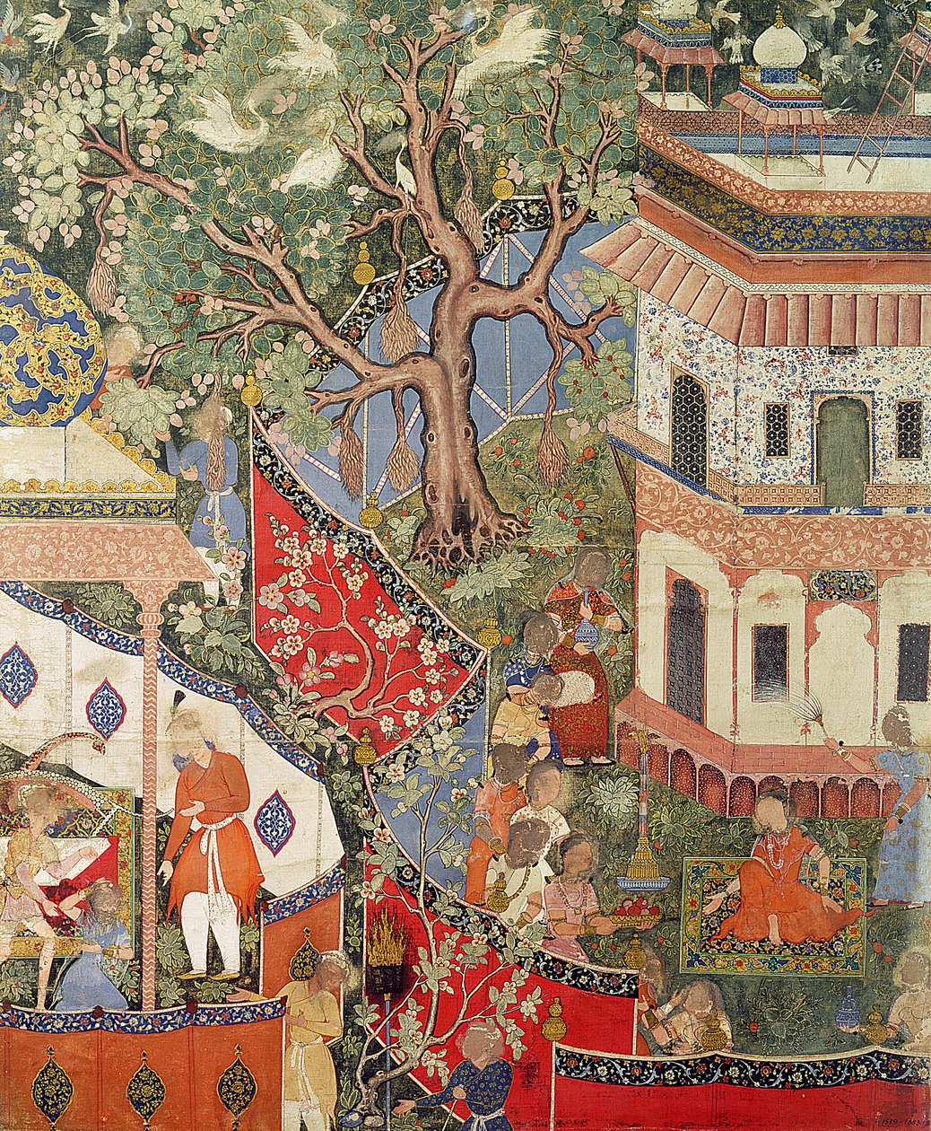 يكتشف رستم الفتاة التي خنت حبه لمهر أفروز ، من "كتاب حمزةان" من الهند أو باكستان ، c.1562-77 (مرحاض غير شفاف على القطن) بواسطة غير معروف غير معروف
