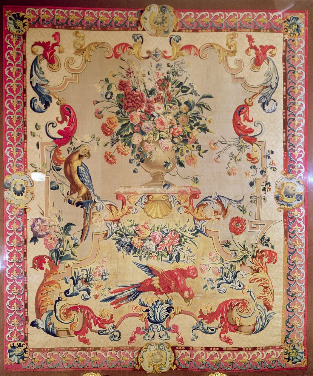 نسيج في نمط الروكوكو المبكر مع أربطة وأوراق الأقنثة بواسطة جوشوا موريس ، 1720s بواسطة غير معروف غير معروف