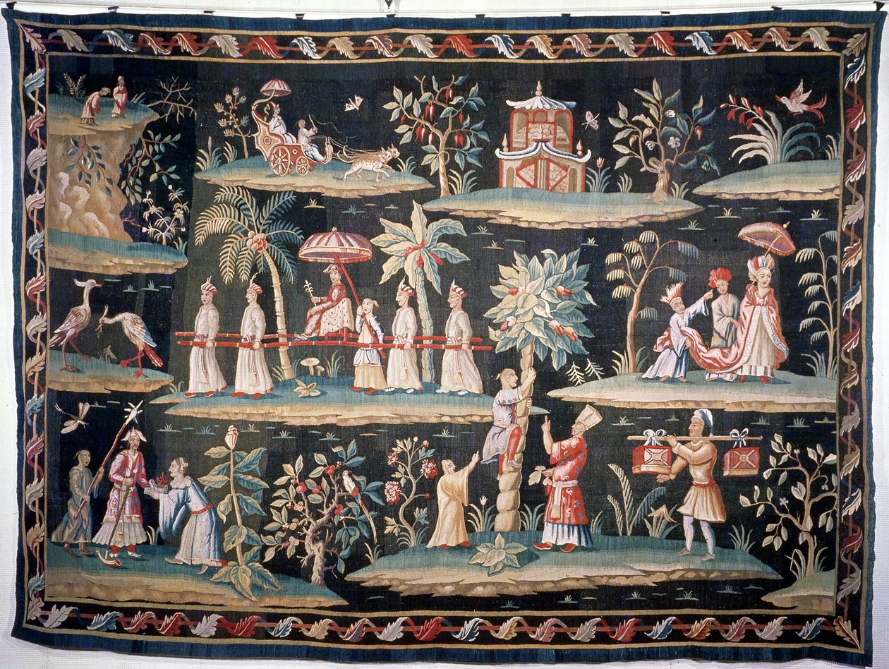 نسيج بأسلوب Chinoiserie لجون فان دير بانك ، Soho Tapestry Works ، أوائل القرن الثامن عشر بواسطة غير معروف غير معروف