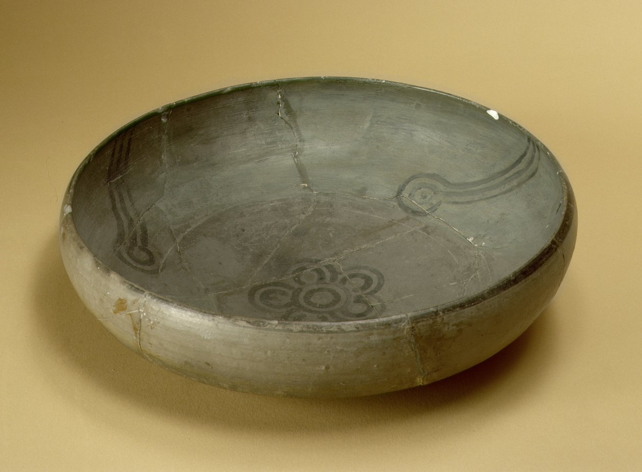 بلاط من الطين المطلي باللون الرمادي ، هاستينابور ، 800-400 قبل الميلاد بواسطة غير معروف غير معروف