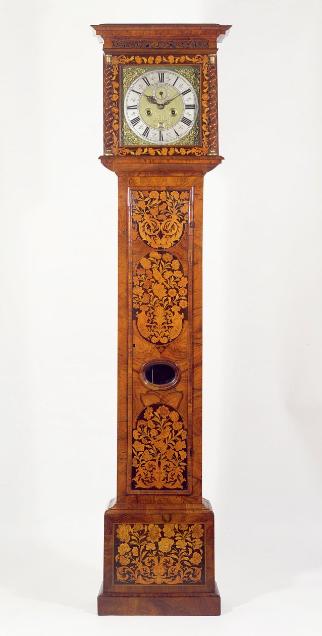 ساعة طويلة من خشب الجوز للوحة ، من قبل جيمس كلوز (fl.1671-89) بواسطة غير معروف غير معروف