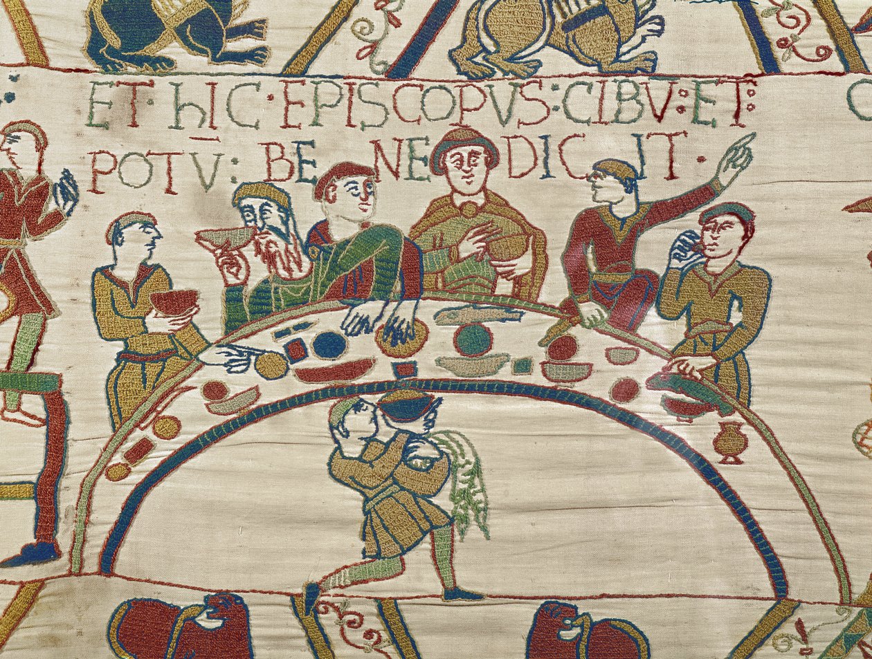 يبارك المطران Odo الطعام والنبيذ ، Bayeux Tapestry بواسطة غير معروف غير معروف