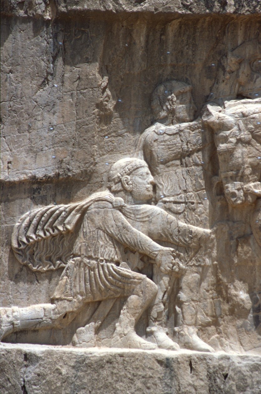 تفاصيل الإمبراطور الروماني فيليب العربي راكع أمام شابور الثاني ، نقش رستم بواسطة غير معروف غير معروف