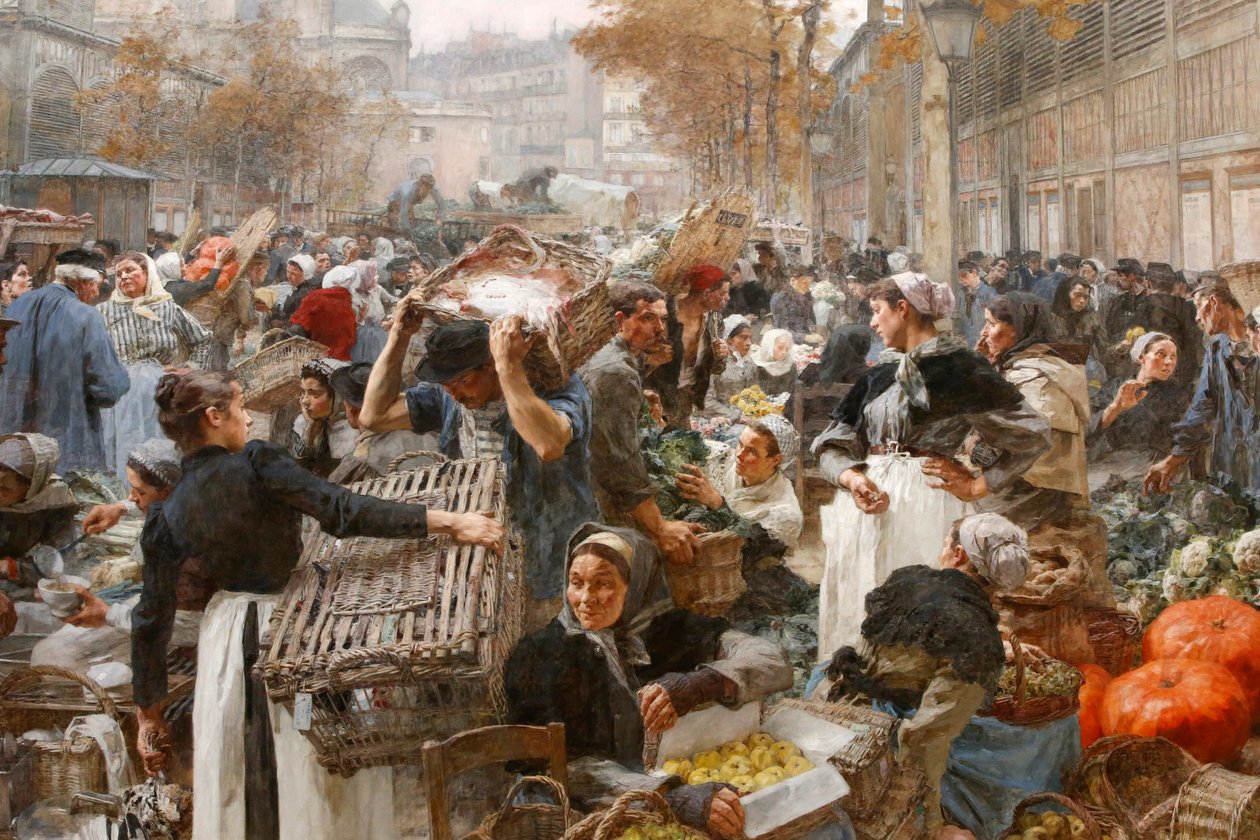ليون ليرميت ، Les Halles بواسطة غير معروف غير معروف