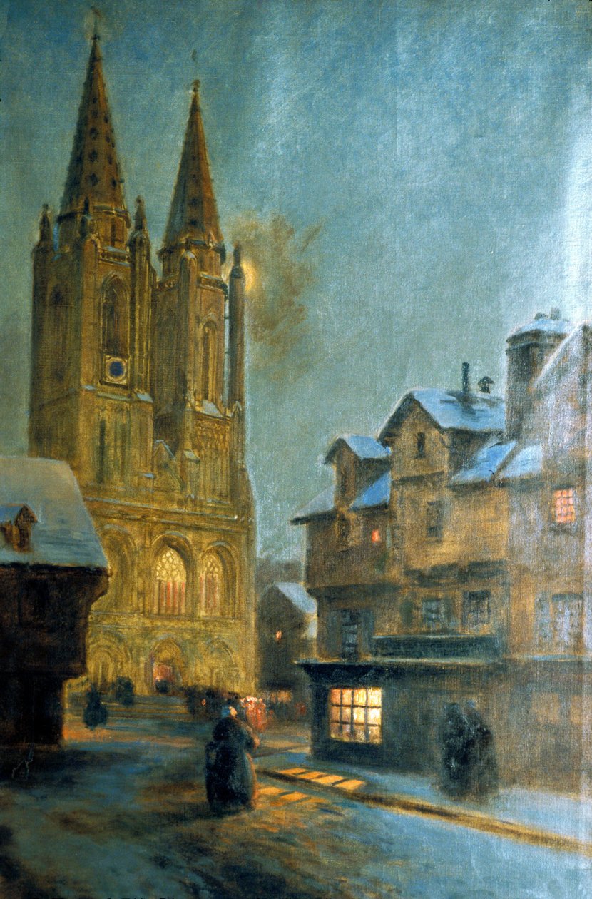 Manche N * 074 ، Musee de St Lo ، "Church ND de St Lo" ، رسم موريس أورانج بواسطة غير معروف غير معروف