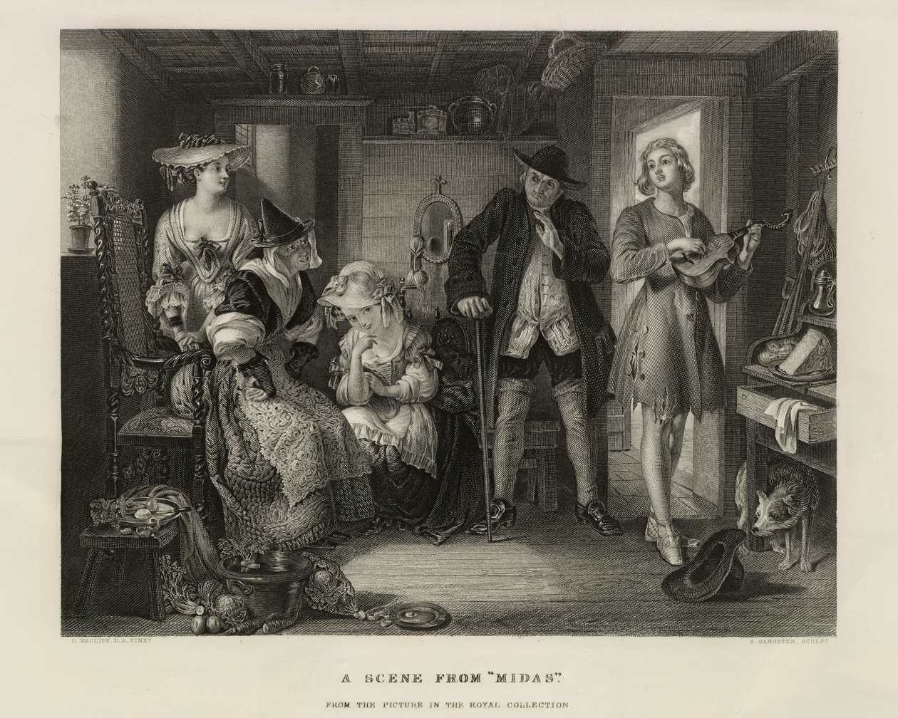 مشهد من ميداس ، بريطانيا العظمى ، حوالي 1850 (نقش) بواسطة فنان غير معروف