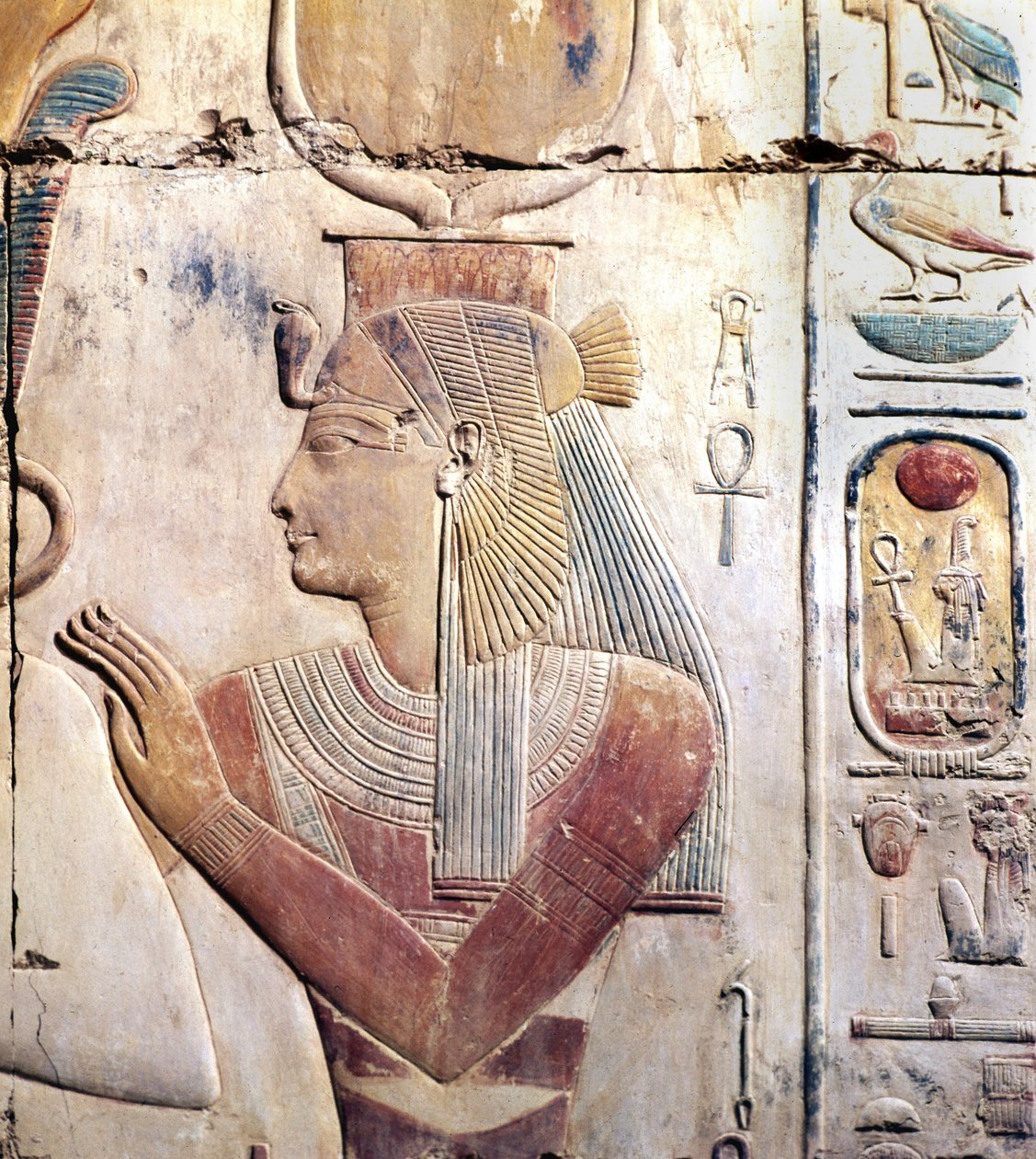 أبيدوس في مصر: Osiriac Temple of Sethi (Seti) I ، The Goddess ISIS. بواسطة فنان غير معروف