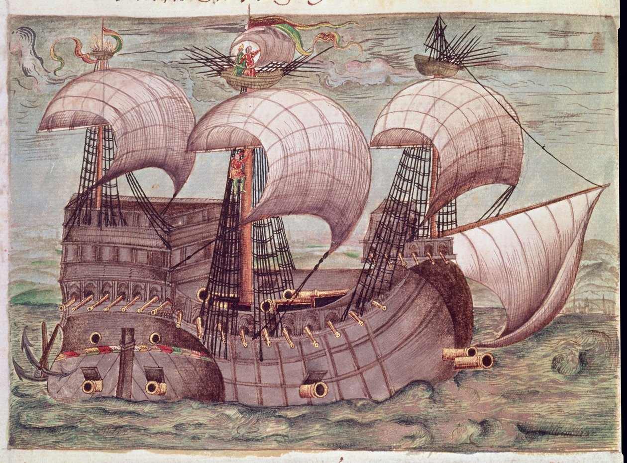 أضف 15217 f.38v The galleon `` سيدة غوادالوبي 