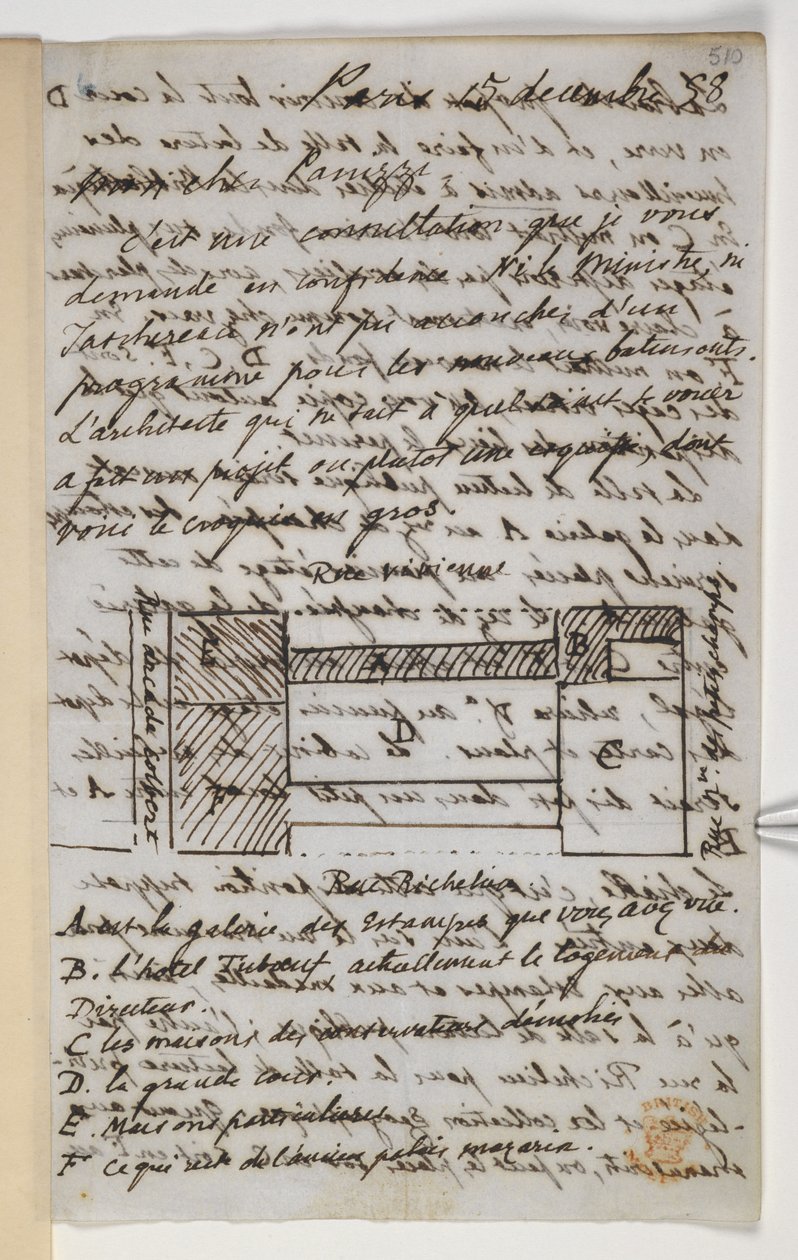 أضف MS 36718 f.510 Letter إلى Panizzi بواسطة فنان غير معروف