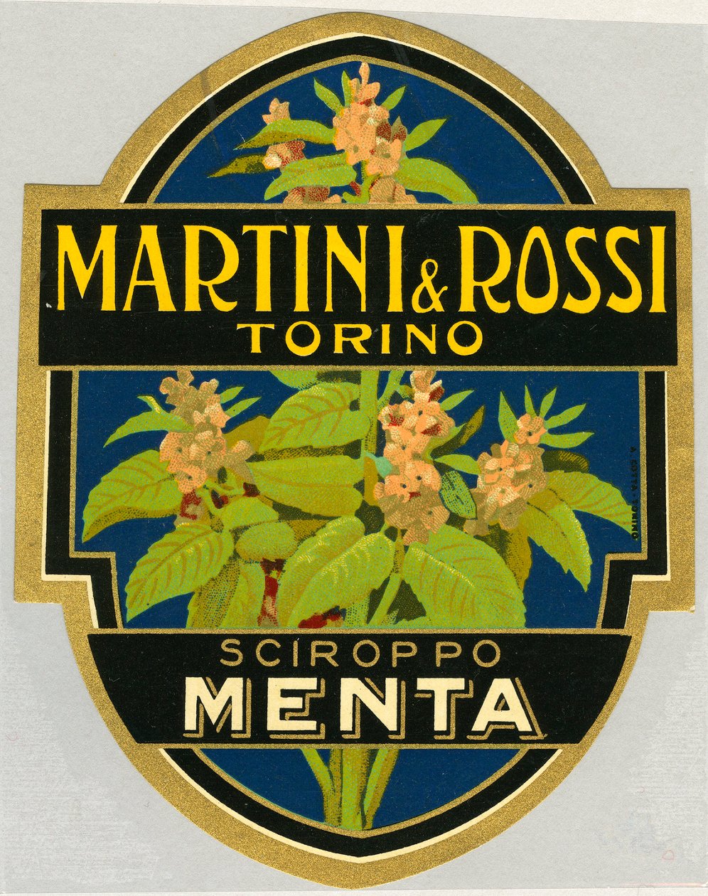 ملصق إعلاني لشراب النعناع Martini e Rossi بواسطة غير معروف