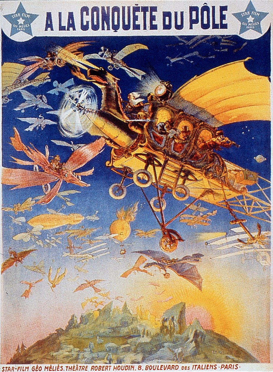 Affiche du film A la conquete du Pole de Georges Melies 1912 Film muet - Silent movie بواسطة غير معروف