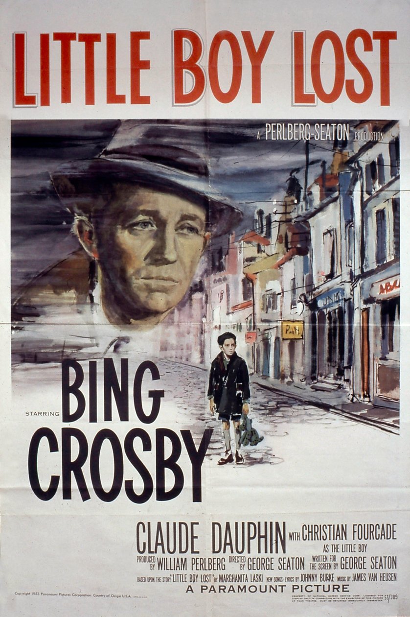 ملصق فيلم GeorgeSeaton Little Boy Lost مع بنج كروسبي وكلود دوفين 1953 بواسطة غير معروف