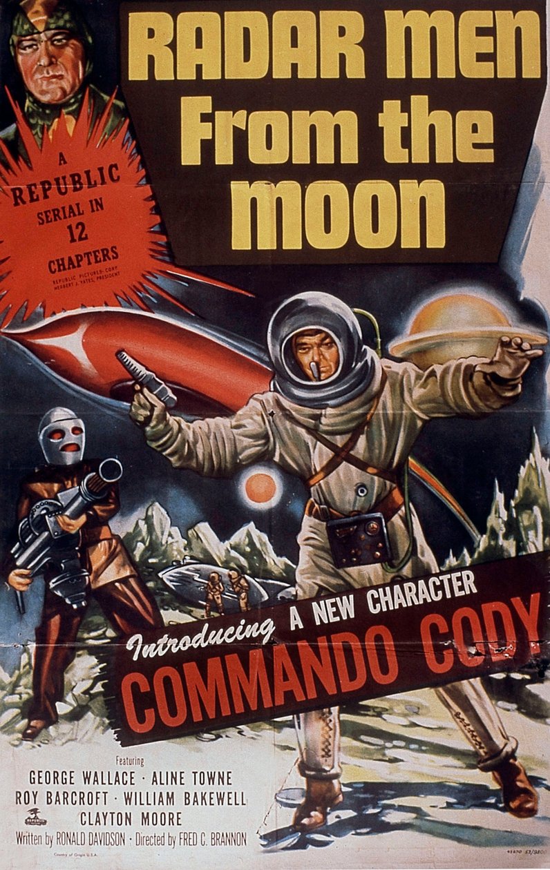 ملصق لفيلم رجال الرادار من القمر لفريد برانون مع جورج والاس ألين تاون وروي باركروفت 1952 بواسطة غير معروف