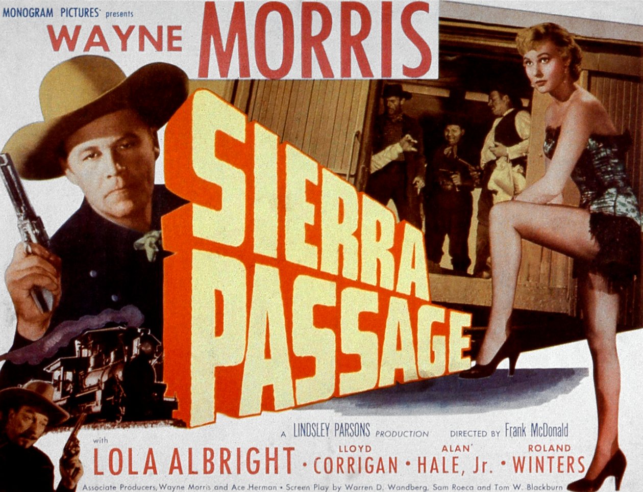 ملصق فيلم سييرا باساج من إخراج فرانك ماكدونالد مع واين موريس ولولا أولبرايت 1951 بواسطة غير معروف