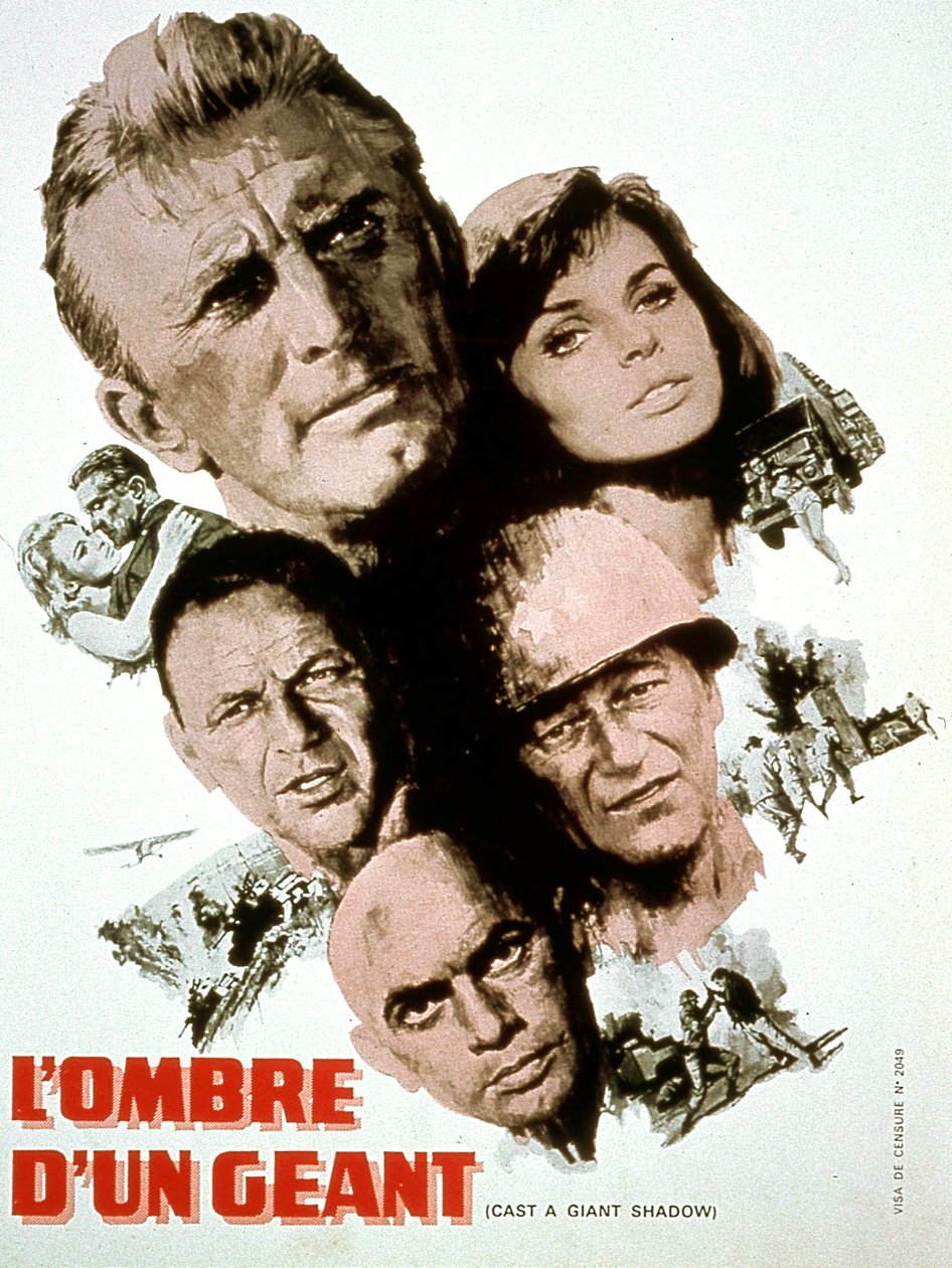 ألقى ملصق فيلم ظل عملاقًا بواسطة MelvillesHavelson مع Kirk Douglas Yul Brynner Frank Sinatra John Wayne and Senta Berger 1966 بواسطة غير معروف