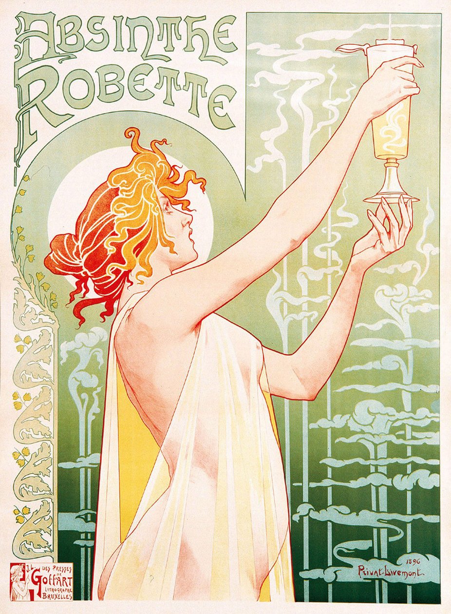 ملصق إعلاني لـ Absinthe Robette بواسطة فنان غير معروف