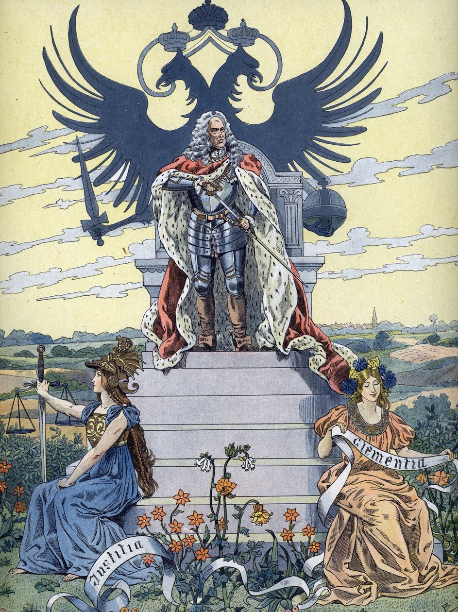 قصة رمزية لـ "Gott erhalte Franz den Kaiser" (حفظ الله الإمبراطور) ، حوالي عام 1900 (رسم توضيحي) بواسطة فنان غير معروف