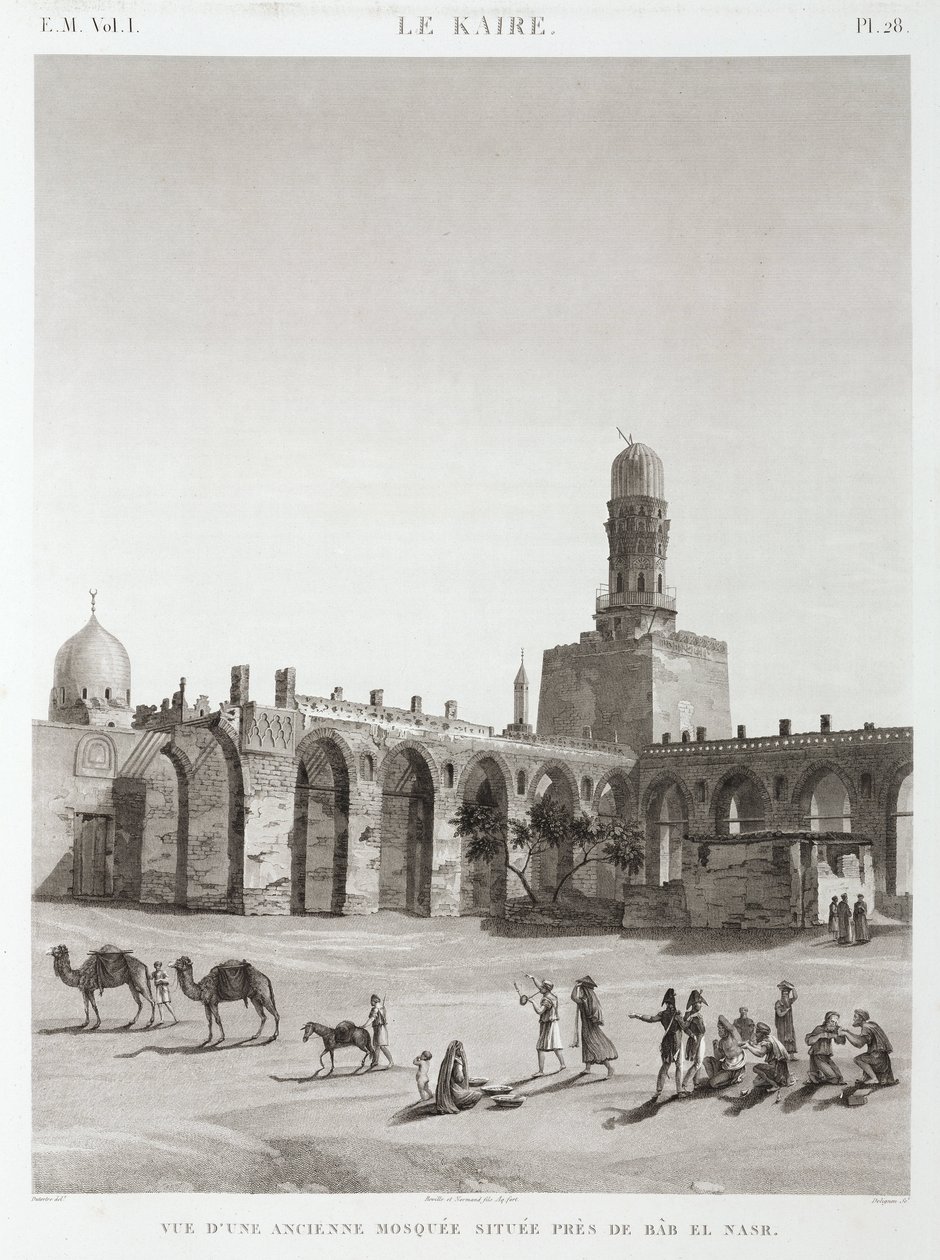 مسجد أثري بالقرب من باب النصر ، القاهرة ، مصر ، عام 1798 بواسطة غير معروف