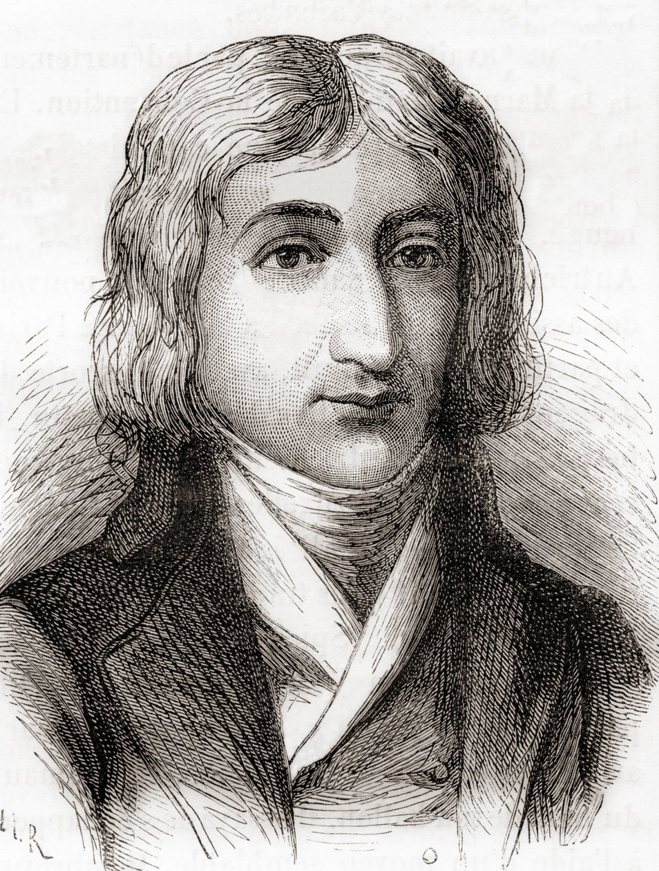 André-Jacques Garnerin ، عازف المناطيد ومخترع المظلة بدون إطار ، من "Les Merveilles de la Science" ، المنشور حوالي عام 1870 (litho) بواسطة فنان غير معروف