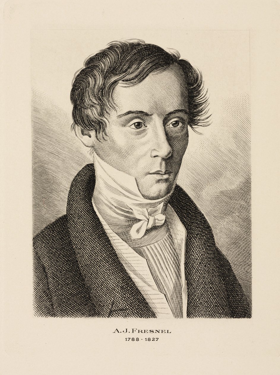 Augustin Jean Fresnel ، عالم فيزياء فرنسي ، عام 1825 بواسطة غير معروف