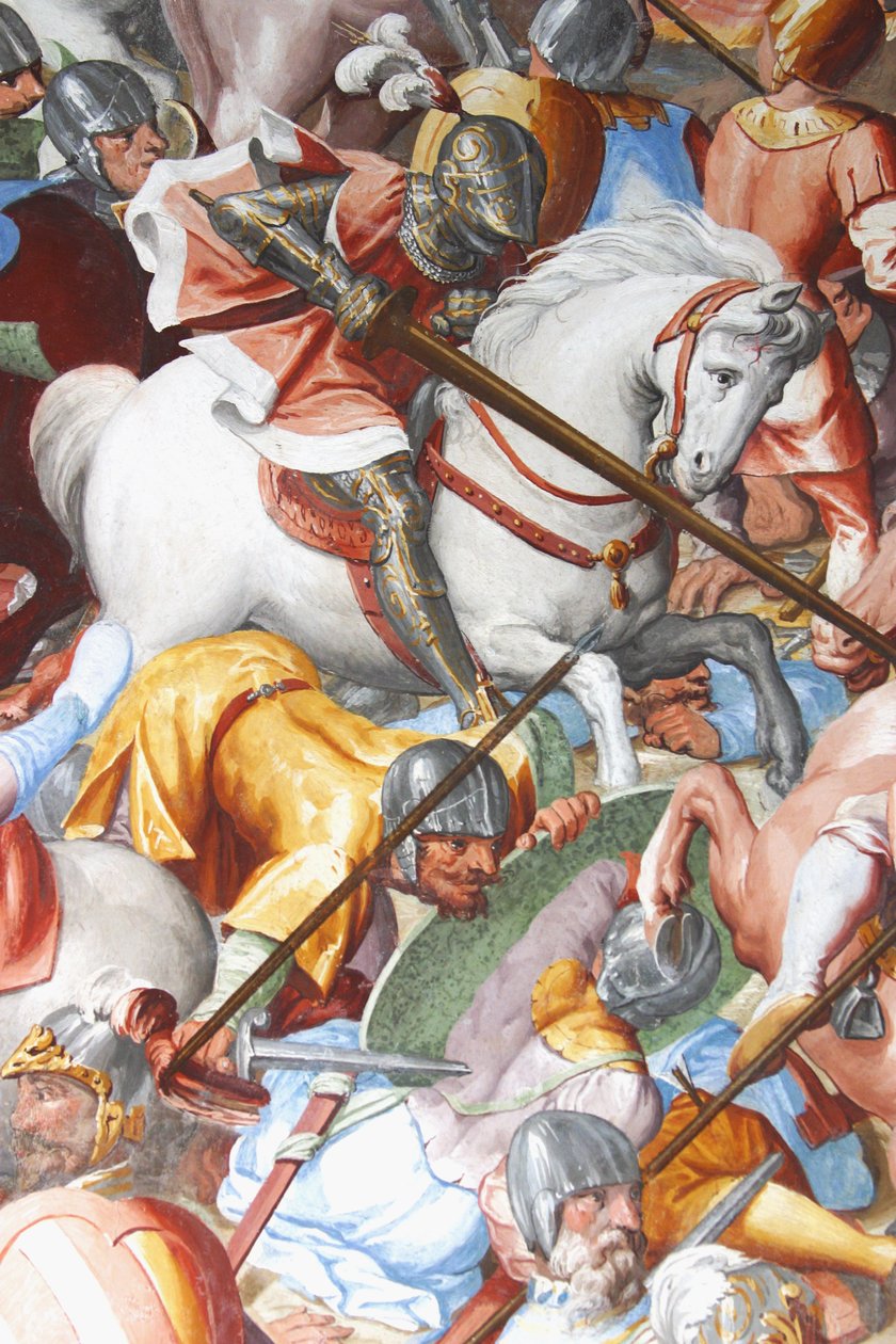 مشهد معركة ، تفاصيل من اللوحات الجدارية في Hall of Battles (في الهواء الطلق) بواسطة هنري (1741 1825) فوسيلي