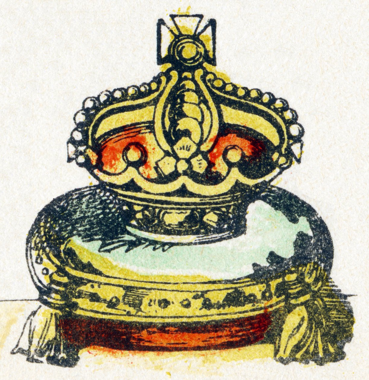 ج - Couronne - Alphabet - ترفيه للأطفال - صورة epinal ، سلسلة شعبية c1890 (رسم توضيحي) بواسطة غير معروف