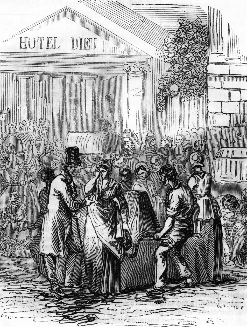 وباء الكوليرا عام 1832 في فرنسا بواسطة فنان غير معروف