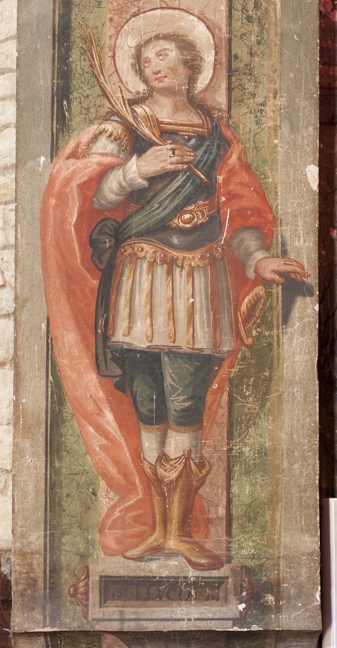 Church Saint Lawrence (Església Sant Llorenç). Interior. The apse. Detail. Wall paintings. Baroque. بواسطة غير معروف